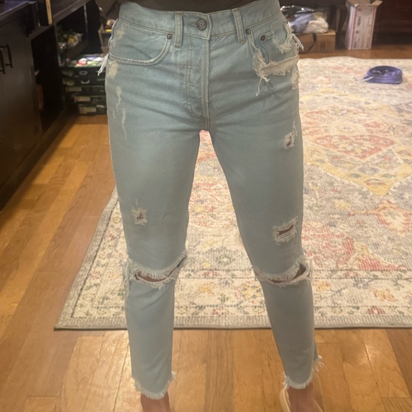 boyish Light Blue Distressed Jeans - Picture 7 of 7